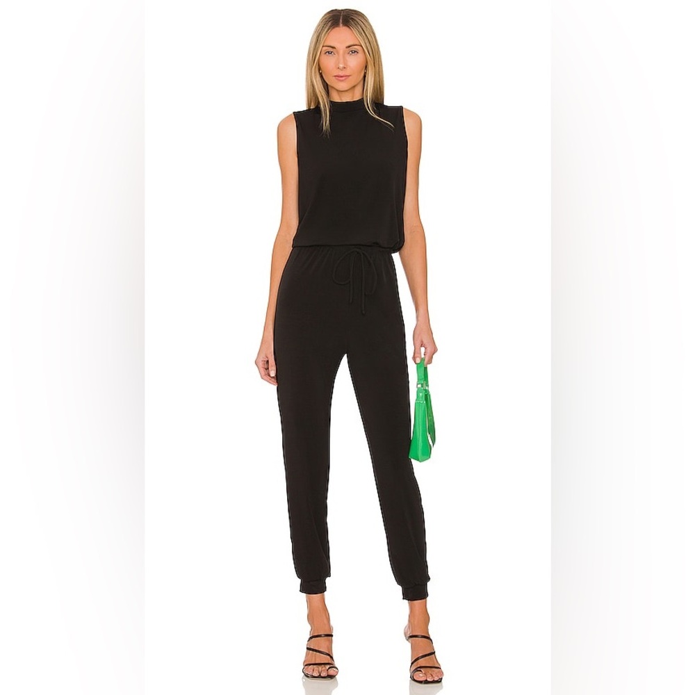 Lanston Revolve Sleeveless Turtleneck Jumpsuit in‎ Black Women’s size XS